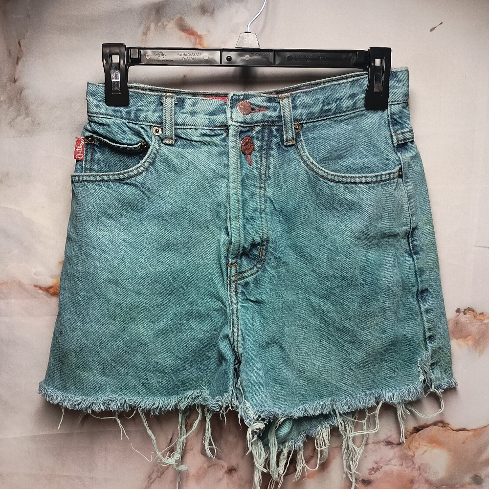 Vintage 90's Outlaw Blue Denim High Waist‎ Shorts